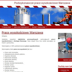 Prace wysokościowe Warszawa ekipa wysokościowa